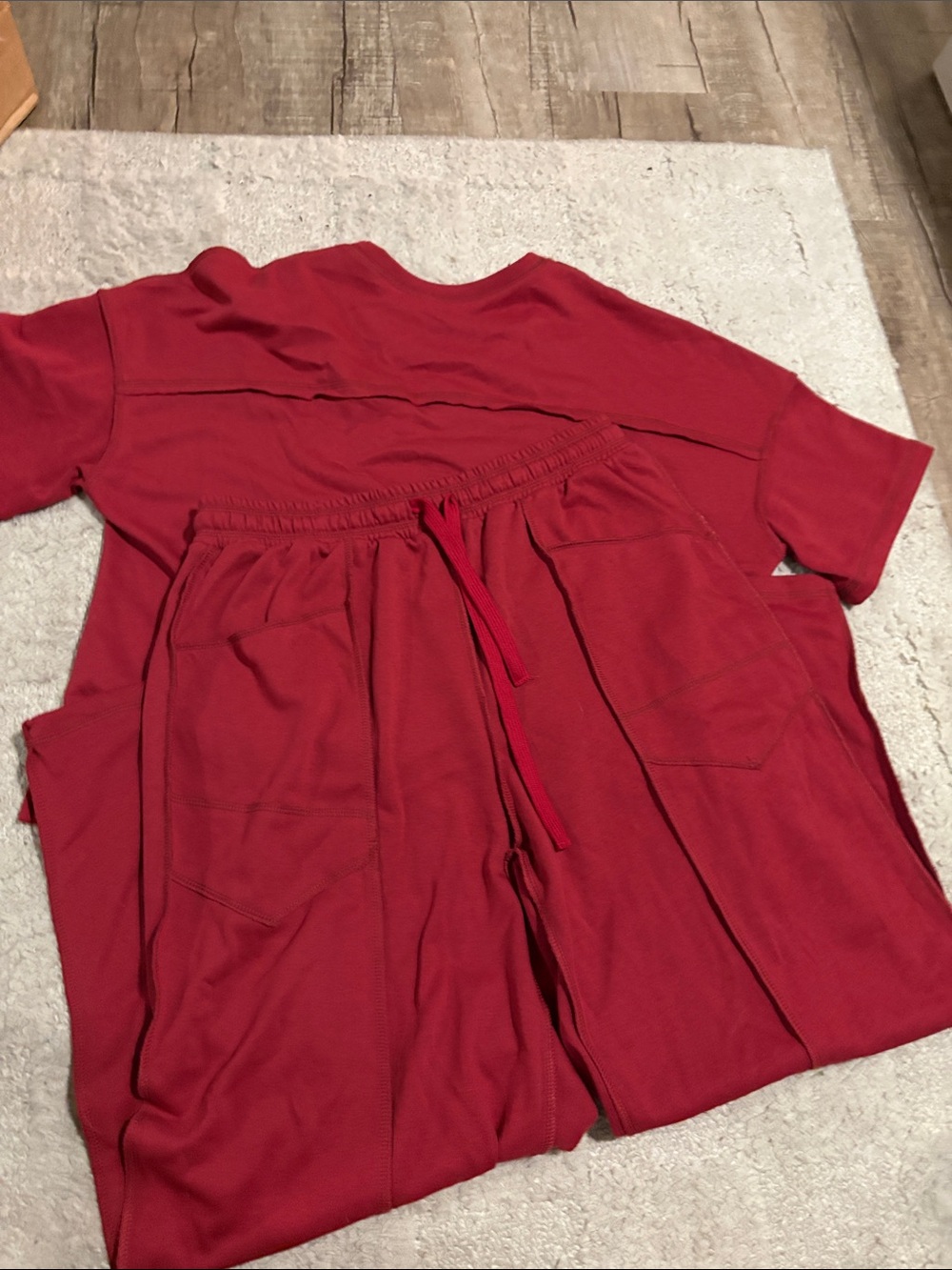 Free People Red Lounge Set - Top and Joggers
